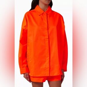 The Frankie Shop Bright Orange Utility Jacket